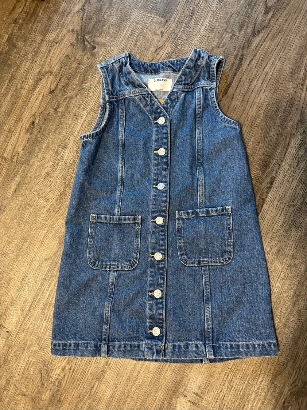 Old Navy Denim V-Neck Button Front Top - Blue